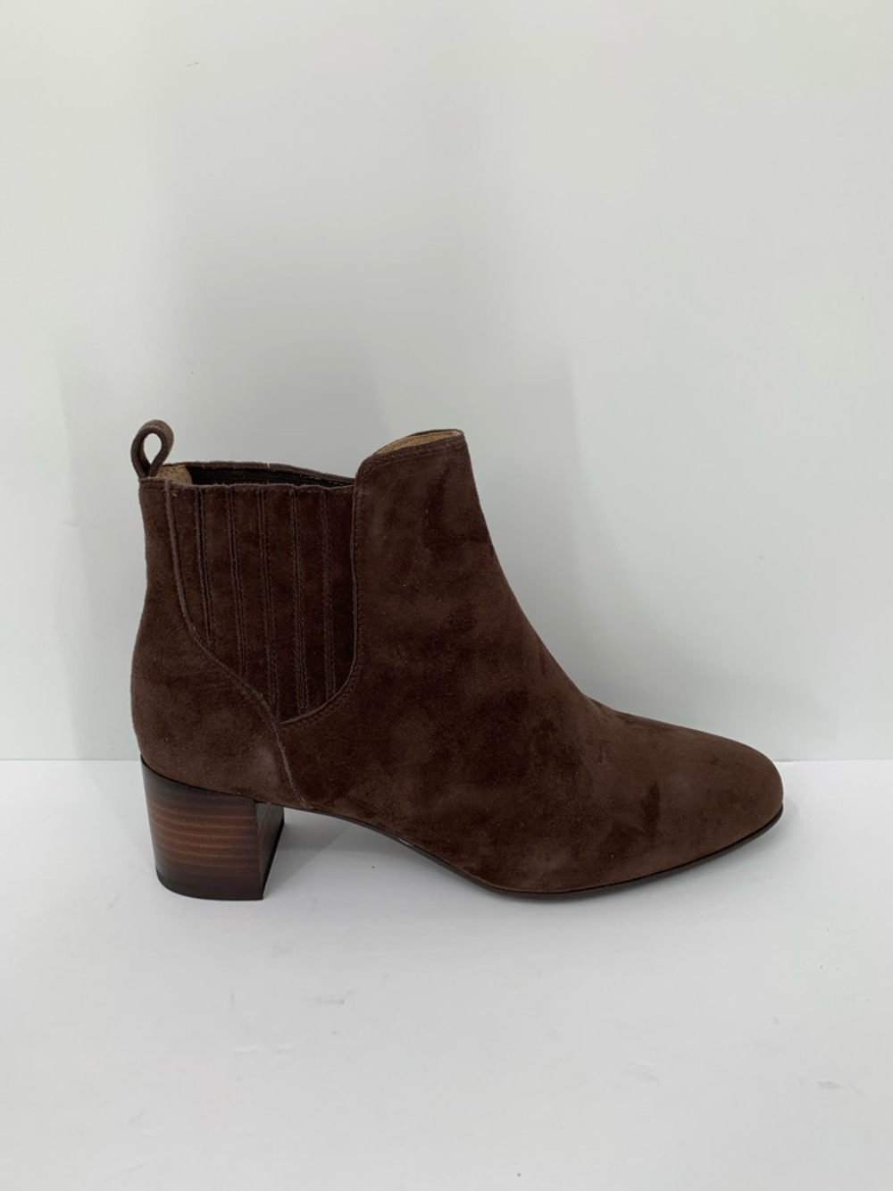 Abeo Plaza Chelsea ankle boot brown suede leather comfort block heel shoe new 9